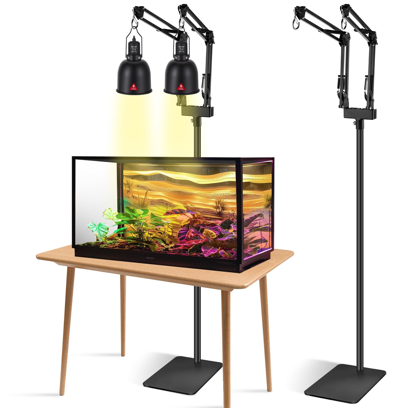 Basking lamp retailer stand